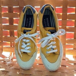 SPERRY TOP-SIDER MARINE, VINTAGE, YELLOW, 8M MENS, 10M  WOMENS